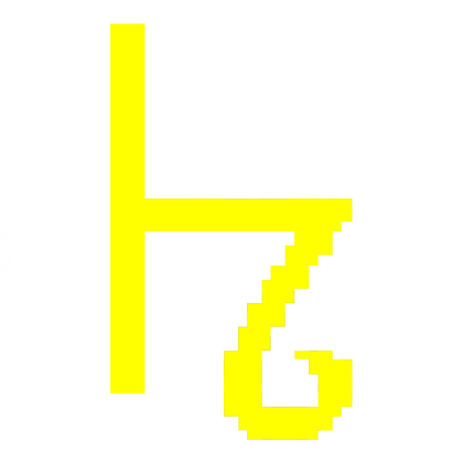 a pixelated, yellow, version of the symbol for lapis lazuli